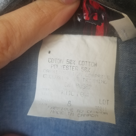 Women's chambray short sleeve button front top - Picture 4 of 7